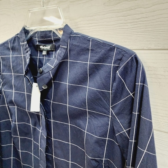 Madewell Bell Sleeve Plaid Blouse - Picture 3 of 9